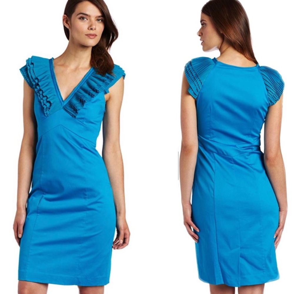 Ted Baker Teal Ruffle Mini Dress